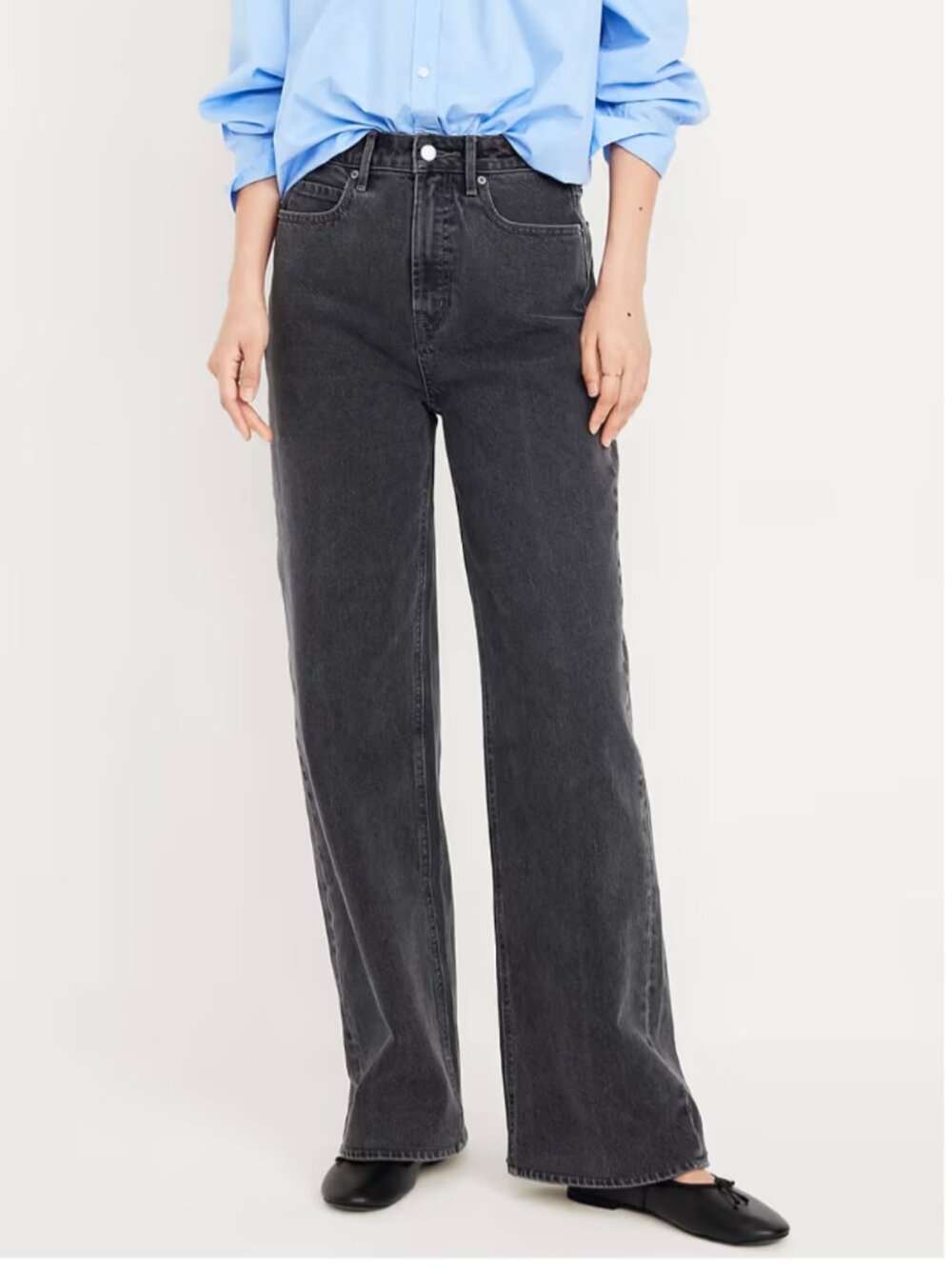 Extra High Waisted Wide Leg Jeans - Old Navy - Size 8